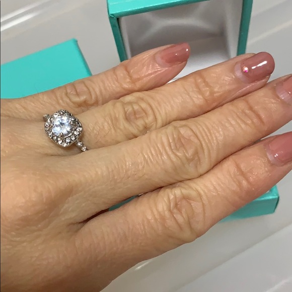 Set! Japanese 1ct CZ engagement ring + wedding band - Picture 4 of 5